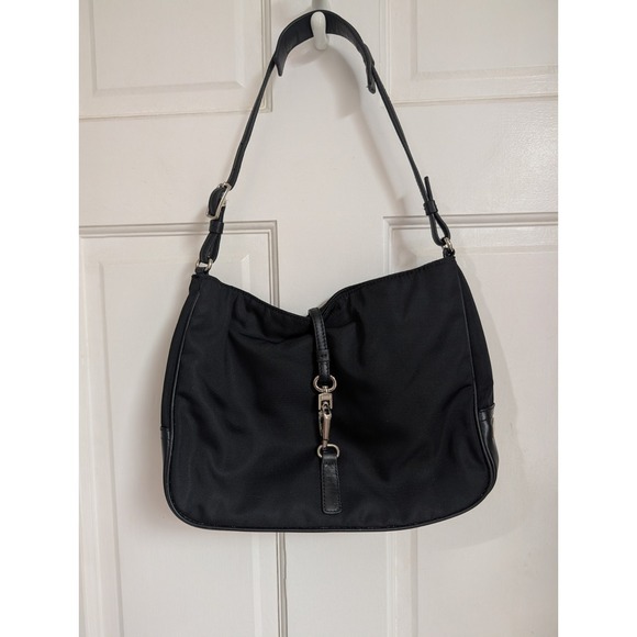 Coach Handbags - Coach Black Leather And Fabric Hobo Bag- Classic
